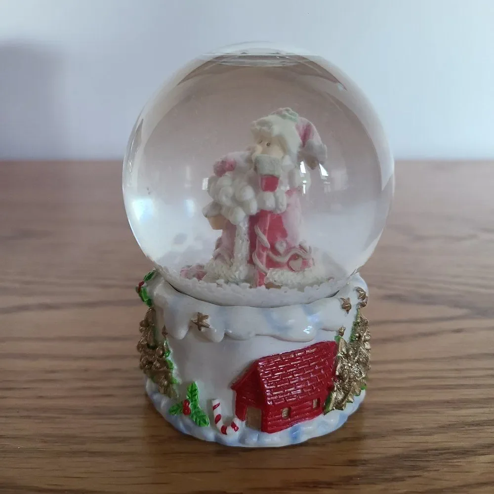 Vintage Christmas Tree Ornaments and Santa Snow Globe Décor Bundle Lot